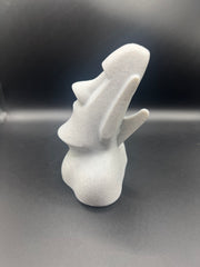 Moai Statue, Easter Island Head Glasses Holder, Marble-Effect Moai Statue, Home Decor, Bedside Table Glasses Stand