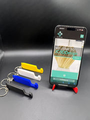 Phone Stand with Keyring, Portable Office Gadget, Perfect Gift for Him or Her, Ideal for Meetings