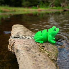 Frog Keychain, Fidget Toy, Frog Gifts, 3D Printed Keyring, Under 5 pounds