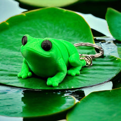 Frog Keychain, Fidget Toy, Frog Gifts, 3D Printed Keyring, Under 5 pounds