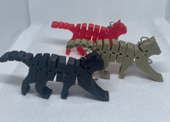 Flexi Cat - Fidget 3D Printed Keyring - Keychain - Gift 3D Printed, Under 5 pounds