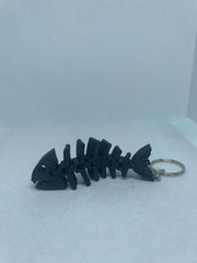 Flexi Fish - Fidget 3D Printed Keyring - Keychain - Gift 3D Printed, Under 5 pounds