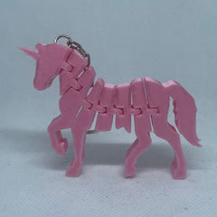 Flexi Unicorn - Fidget 3D Printed Keyring - Keychain - Gift 3D Printed, Under 5 pounds