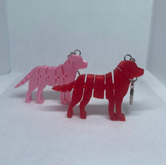 Flexi Dog - Fidget 3D Printed Keyring - Keychain - Gift 3D Printed, Under 5 pounds